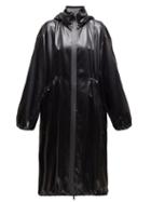 Matchesfashion.com Bottega Veneta - Balloon Sleeve Hooded Leather Coat - Womens - Black