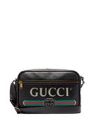 Gucci Logo-print Leather Messenger Bag