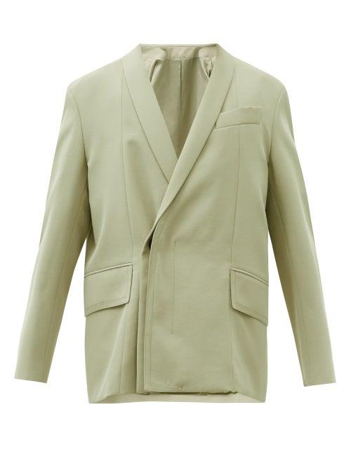 Matchesfashion.com Wooyoungmi - Concealed-placket Gabardine Suit Jacket - Mens - Light Khaki