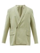 Matchesfashion.com Wooyoungmi - Concealed-placket Gabardine Suit Jacket - Mens - Light Khaki