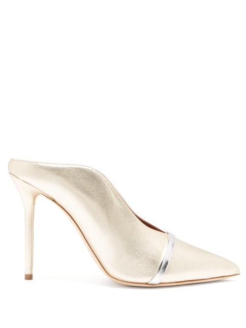 Matchesfashion.com Malone Souliers - Constance Leather Mules - Womens - Gold