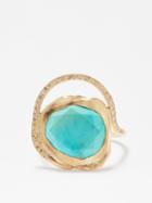 Pascale Monvoisin - Gaia Diamond, Turquoise & 9kt Gold Ring - Womens - Gold Multi