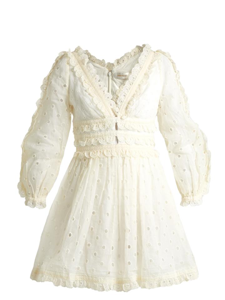 Zimmermann Winsome Embroidered Cotton-organdy Dress