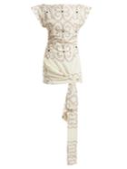 Jacquemus Espiral Embroidered Tie-front Dress