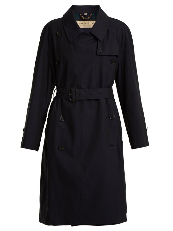 Burberry Point Collar Cotton-gabardine Trench Coat