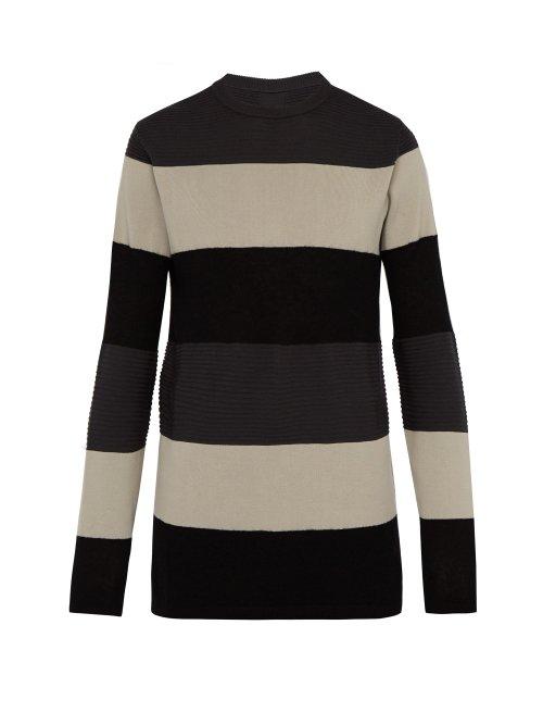 Matchesfashion.com Rick Owens - Multi Knit Striped Virgin Wool Blend Sweater - Mens - Multi