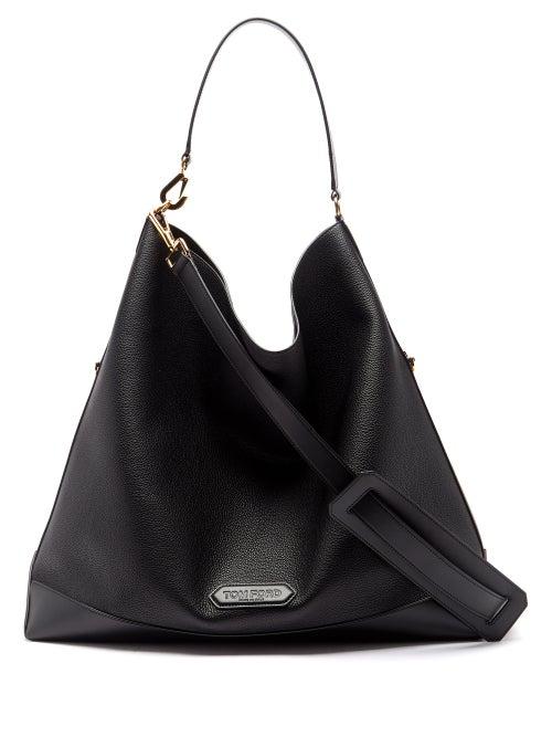 Tom Ford - Logo-patch Grained-leather Tote - Mens - Black