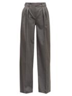 Matchesfashion.com Alexandre Vauthier - High-rise Tailored Trousers - Womens - Dark Grey