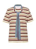 Matchesfashion.com Jw Anderson - Neck Tie Striped Cotton T Shirt - Mens - Cream