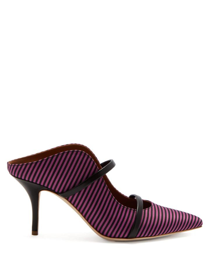 Malone Souliers Maureen Stripe Jacquard Mules