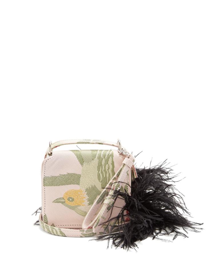 Marques'almeida Feather Strap Bird-jacquard Cross-body Bag