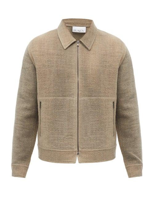 Mens Rtw Raey - Zip-up Boiled Wool Jacket - Mens - Beige
