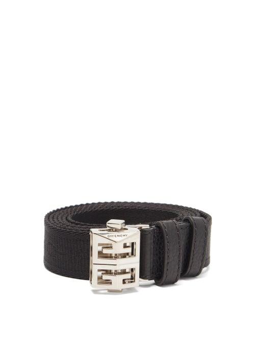 Mens Accessories Givenchy - 4g-buckle Logo-jacquard Webbing Belt - Mens - Black