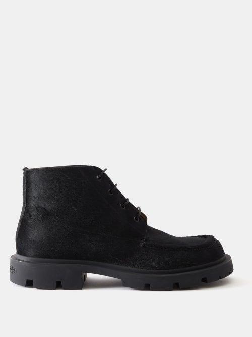 Maison Margiela - Ivy Calf-hair Boots - Mens - Black
