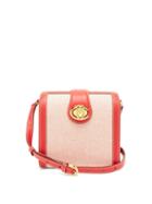 Matchesfashion.com Mark Cross - Cupola Leather And Canvas Shoulder Bag - Womens - Red Multi
