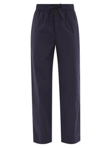Ladies Lingerie Tekla - Drawstring Organic-cotton Pyjama Trousers - Womens - Navy