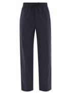 Ladies Lingerie Tekla - Drawstring Organic-cotton Pyjama Trousers - Womens - Navy