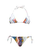 Missoni Mare - Zigzag-print Triangle Bikini - Womens - White