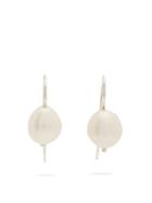 Matchesfashion.com Jil Sander - Freshwater-pearl & Silver Drop Earrings - Womens - Pearl