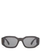 Ladies Accessories Versace Eyewear - Hexagonal Acetate Sunglasses - Womens - Black Gold