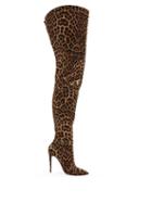 Matchesfashion.com Christian Louboutin - Metrolisse Leopard Print Over The Knee Boots - Womens - Leopard