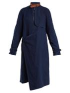 Jw Anderson Asymmetric Neck-strap Denim Coat