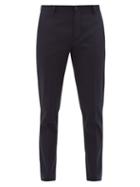 Matchesfashion.com Sfr - Harvey Cotton-blend Slim-leg Trousers - Mens - Navy
