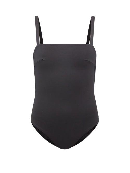 Asceno - Palma Square-neck Swimsuit - Womens - Black
