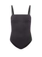 Asceno - Palma Square-neck Swimsuit - Womens - Black