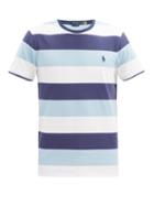 Matchesfashion.com Polo Ralph Lauren - Logo-embroidered Striped Cotton T-shirt - Mens - Blue Multi