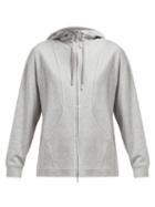 Matchesfashion.com Max Mara Leisure - Danilo Cotton Blend Hooded Sweatshirt - Womens - Light Grey