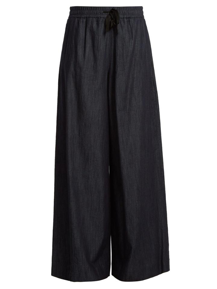 S Max Mara Wide-leg Cotton Trousers