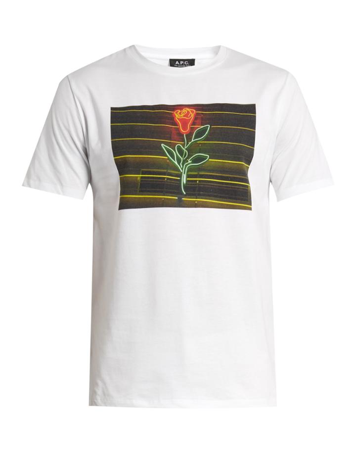 A.p.c. La Rose-print Cotton T-shirt