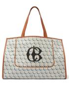 Matchesfashion.com Connolly - Leather Trimmed Printed Canvas Tote Bag - Womens - Blue Multi