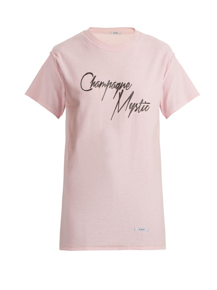 Blouse Champagne Mystic-print Cotton T-shirt
