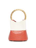 Matchesfashion.com Marni - Pannier Lizard-effect Leather Bucket Bag - Womens - Orange Multi