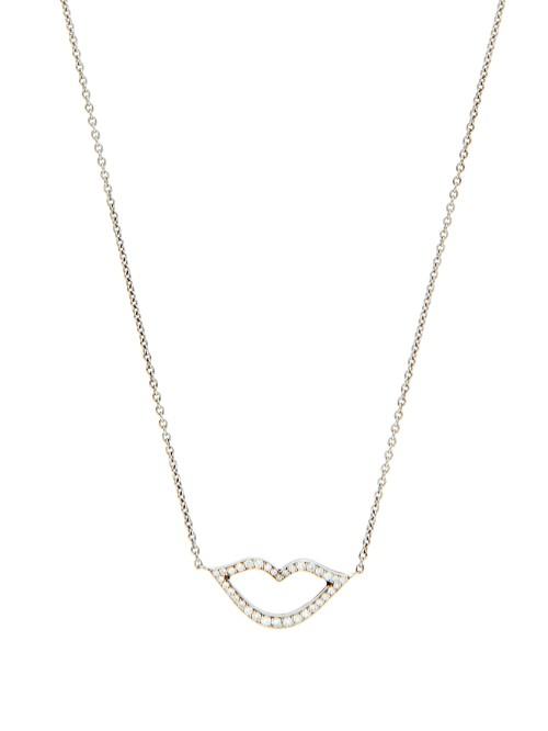 Raphaele Canot Keep Smiling Diamond, Enamel & White-gold Necklace
