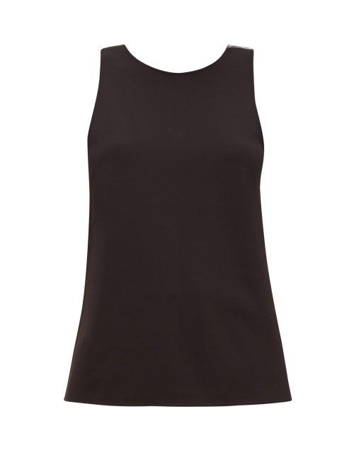 Matchesfashion.com Tibi - Twisted-back Crepe Top - Womens - Black