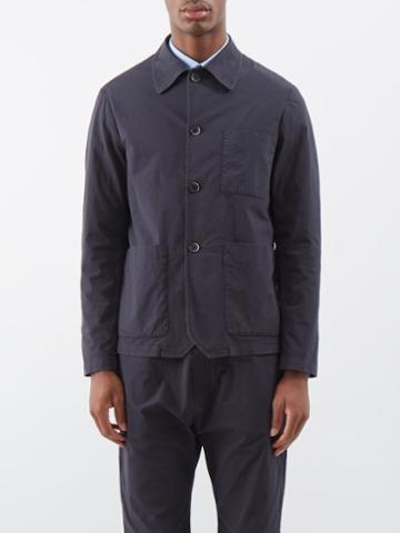 Barena Venezia - Visal Garbo Patch-pocket Cotton-blend Suit Jacket - Mens - Black