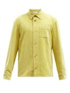 Matchesfashion.com Gabriela Hearst - Drew Chest-pocket Linen-blend Corduroy Overshirt - Mens - Green