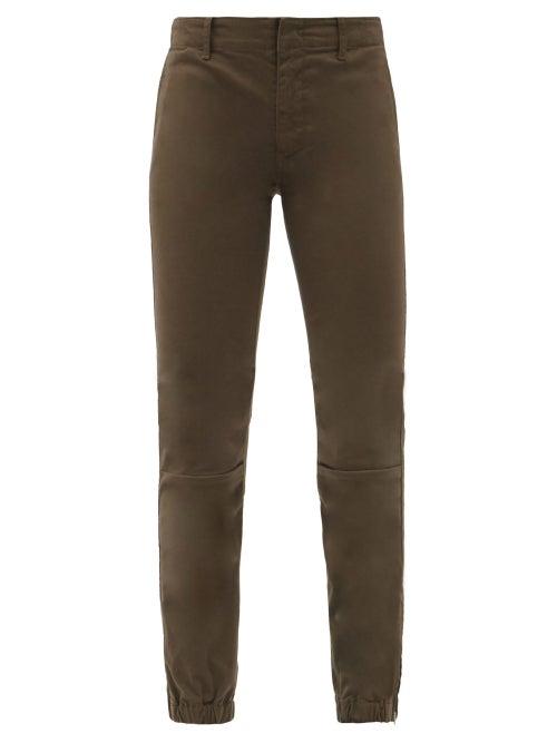 Matchesfashion.com Nili Lotan - French Elasticated-cuff Slim-leg Trousers - Womens - Dark Brown