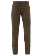 Matchesfashion.com Nili Lotan - French Elasticated-cuff Slim-leg Trousers - Womens - Dark Brown