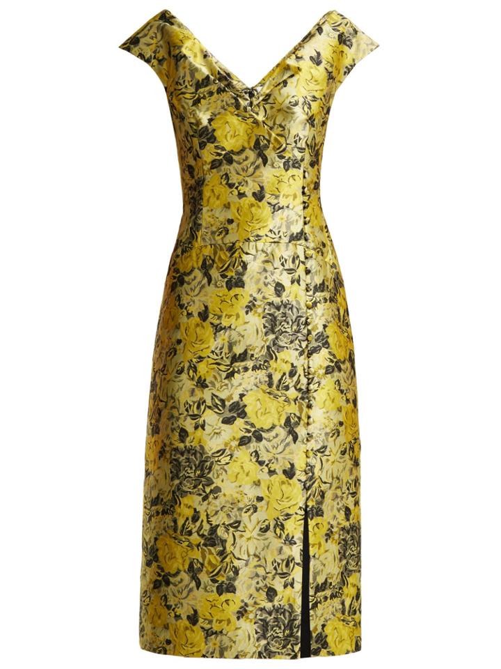 Erdem Joyti Floral Jacquard Midi Dress
