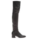 Matchesfashion.com Khaite - Sedona Leather Over-the-knee Boots - Womens - Black