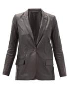 Matchesfashion.com Nili Lotan - Don Leather Blazer - Womens - Black