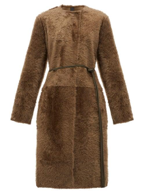 Matchesfashion.com Giani Firenze - Carla Reversible Shearling Coat - Womens - Dark Green