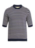 De Bonne Facture Crew-neck Striped Cotton Sweater