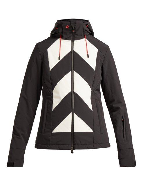 Matchesfashion.com Perfect Moment - Tignes Chevron Padded Ski Jacket - Womens - Black Multi