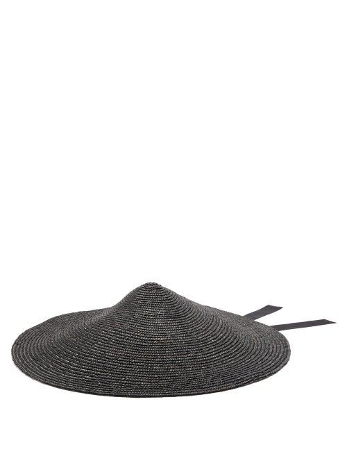 Matchesfashion.com Eliurpi - Maxi Cone Straw Hat - Womens - Black