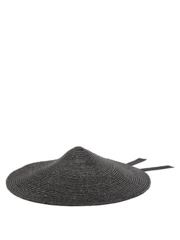 Matchesfashion.com Eliurpi - Maxi Cone Straw Hat - Womens - Black